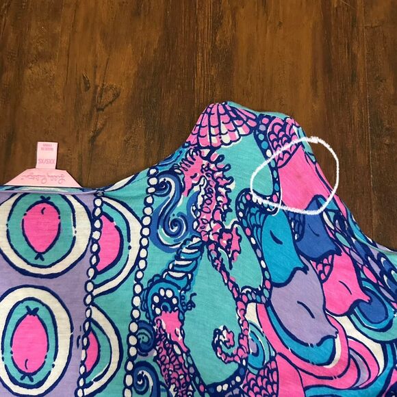 LILLY PULITZER Cooper Caftan Top Colorful Sea Jewels Beach Vacay - Picture 5 of 9